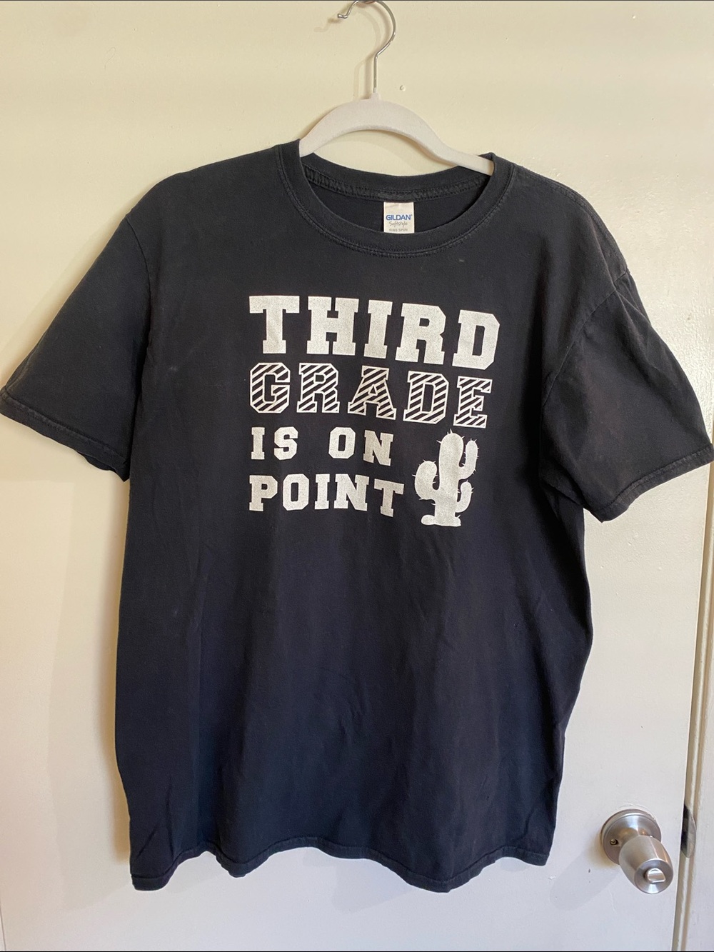 Black 'Third Grade Is On Point' Graphic Tee Size Large